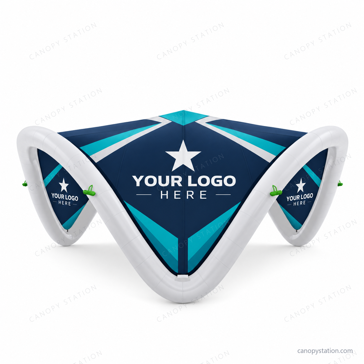 Custom Inflatable Tent Model 2 with YOUR LOGO HERE sample artwork