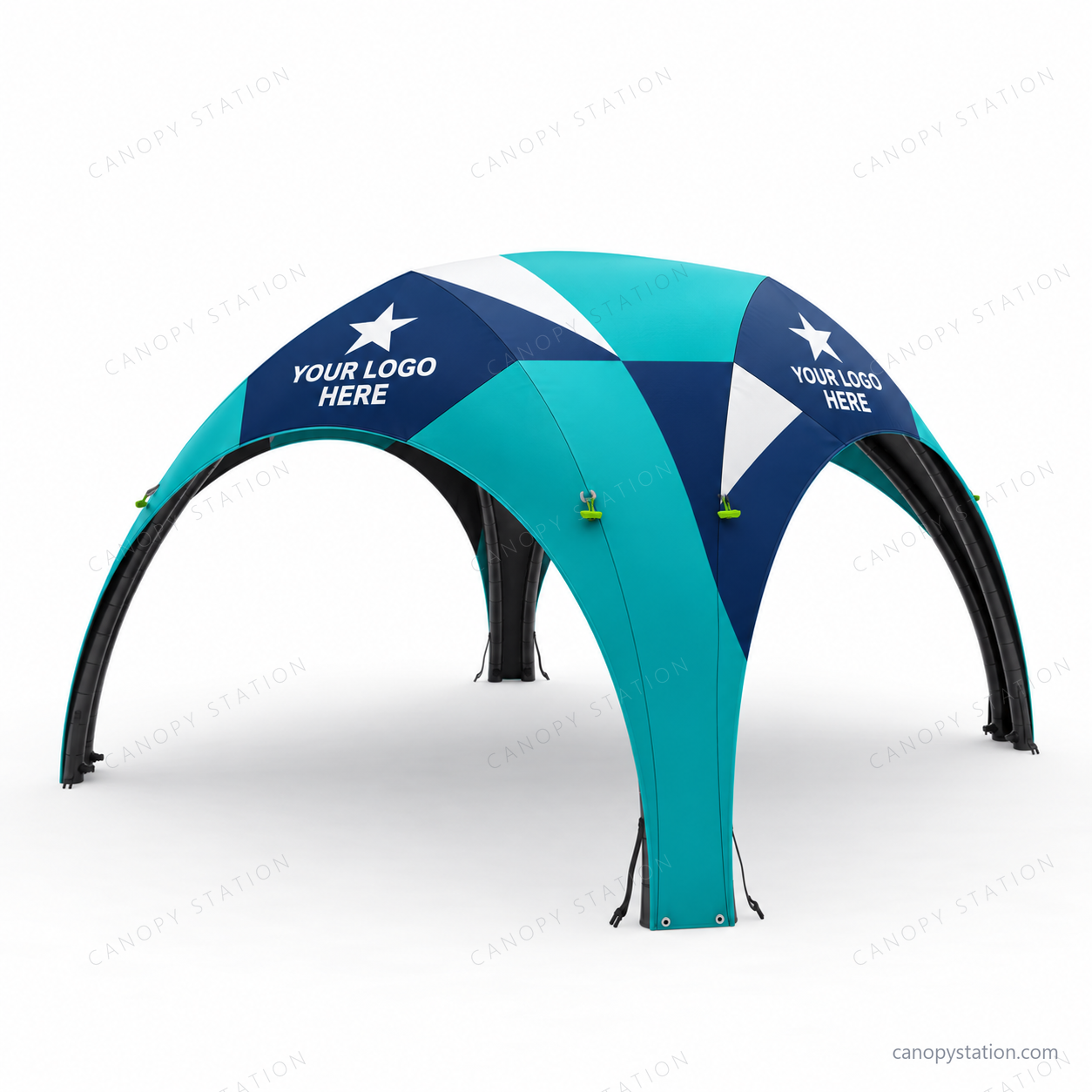 Custom Inflatable Tent Model 3 with YOUR LOGO HERE sample artwork