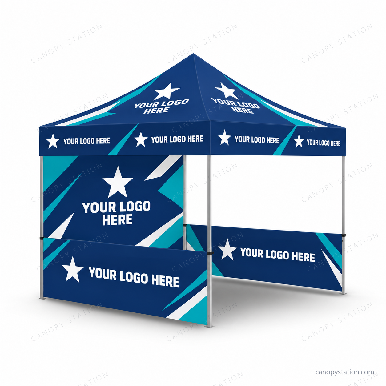 Dye Sublimated Canopy Package 3 with YOUR LOGO HERE sample artwork